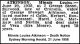 ATKINSON Minnie Louisa 1958 Death Notice