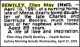 BENTLEY, Ellen May (Nell) Death Notice