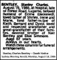 BENTLEY, Stanley Charles 1899--1986