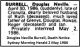 BURELL, Douglas Neville Death Notice