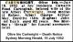 CARTWRIGHT Olive Iris 1952 Death Notice 