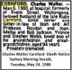 CORNFORD, Charles Walter Death Notice 1988