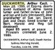 DUCKWORTH, Arthur Cecil Death Notice