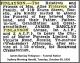 FINLAYSON, James Barclay Funeral Notice