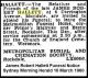 HALLETT James Robert Funeral Notice