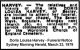 HARVEY Doris Louisa 1979 Funeral  Notice 