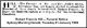 HILL Robert Francis 1902 Funeral Notice