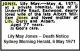 JONES Lily May 1971 Death Notice