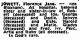 JOWETT Florence 1978 Death Notice SMH