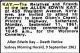 KAY Allen Edwin 1961 Death Notice SMH
