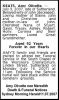KEATS Amy Olivette Death & Funeral Notice 2007