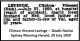 LEVINGE Clinton Vncent 1959 Death Notice SMH