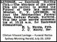 LEVINGE Clinton Vincent 1959 Funeral Notice SMH