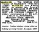 MARKER Harriett Thelma 1994 Death Notice
