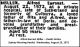 MILLER Alfred Earnest 1972 Death Notice