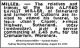MILLER Alfred Earnest 1972 Funeral Notice