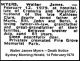 MYERS Walter James 1979 Death Notice.