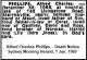 PHILLIPS Alfred Charles 1968 Death Notice