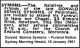 SYMONS Donald Bennie 1961 Funeral Notice