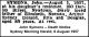SYMONS John 1957 Death Notice