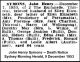 SYMONS John Henry 1953 Death Notice.