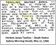 TOMLINS Herbert James Death Notice SMH