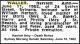 WALLER Harriett Amy 1962 Death Notice.