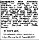 WHITEHEAD Edith Alexandra Mary 1979 Death Notice SMH