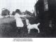 Salisbury, Iola and goat at Merton St home, Sutherland